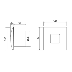 SILENTIS 10 koupelnový ventilátor axiální, 15W, potrubí 100mm, bílá