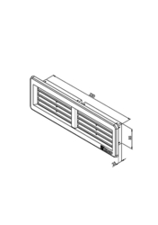 HACO Větrací mřížka 220x55 bílá