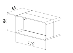 HACO Zpětná klapka plastová ZKP 110x55