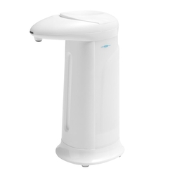 Bezdotykový dávkovač mýdla na postavení, 350ml, 83x196x135mm, ABS/bílá
