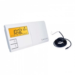 Týdenní programovatelný termostat s prodl. čidlem do podlahy, 0-230V, 0,2°C, 5A