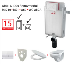 Set modul 5v1 Alcaplast ALCAmísa AM115/1000,M1710,M91/sedátko/mísa Alcamodul/P169