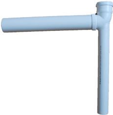 RICOM Zkrácené koleno šroubovací - délka 490mm DN 80/ 87,5st s patkou, plast
