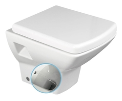 SOLUZIONE CLEANWASH závěsná WC mísa s bidet. sprškou, 35x50,5cm, bílá