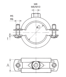 objímka LUPDsE M8 20-24mm, 1/2"