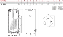 DRAŽICE OKC 100 NTR nepřímotopný zásobníkový ohřívač vody 87l, 1,08m2, stacionární