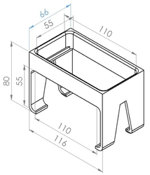 HACO Sedlová odbočka 110x55/110x55 přední