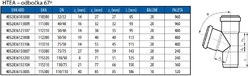 HT PLUS HTEA odbočka odpadní DN 100x70x67st