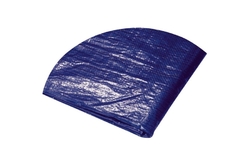 Plachta zakrývací kulatá, O 4,1 - 4,5 m, 120 g/m2, modro - stříbrná