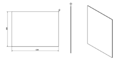 PLAIN zrcadlo s broušenou hranou 120x60cm, zakulacené rohy, CU free