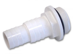 BPVC hadicový trn d=32/38mm třídený ABS bílá vnější závit 5/4" baleno volně s o-kroužkem