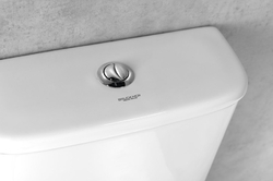 DARIO WC kombi, Rimless, spodní/zadní odpad, bílá