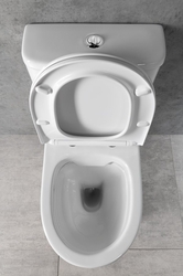 DARIO WC kombi, Rimless, spodní/zadní odpad, bílá
