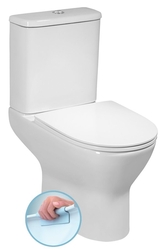 DARIO WC kombi, Rimless, spodní/zadní odpad, bílá