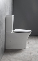 LEON WC kombi, Rimless, spodní/zadní odpad, bílá