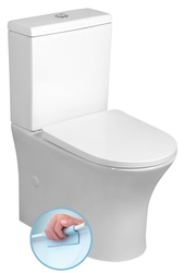 LEON WC kombi, Rimless, spodní/zadní odpad, bílá