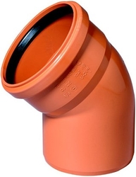 KG KGB koleno odpadní DN160, 30°, PVC, oranžová