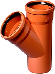 KG KGEA odbočka odpadní DN125/110, 45°, PVC, oranžová