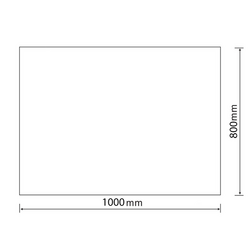 Zrcadlo s broušenou hranou 100x80cm, CU free