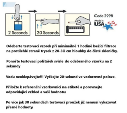 Testovací proužky pro stanovení obsahu chloridu sodného / soli