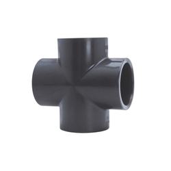 kříž PVC šedý lepení d50 PN16