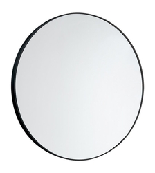 Zrcadlo kulaté v plastovém rámu o 60cm, černá mat