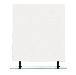 WEGA zrcadlo s policí 80x80cm, černá mat
