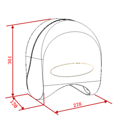 NOVASERVIS zásobník na role toaletního papíru 278x120x301mm, bílá