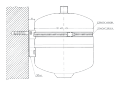 RABOVSKÝ Souprava upevnění expanzní nádoby s páskou - nerez 50-425mm