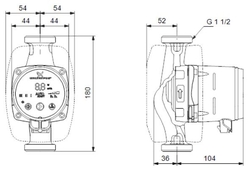 GRUNDFOS ALPHA2 25-40 oběhové čerpadlo 2,55 m3/h, 180 mm