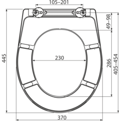 ALCA A604 wc sedátko 370x445mm, se softclose, duroplast, bílá