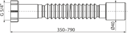 ALCADRAIN Flexi připojení 5/4"×40 kov