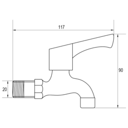 VZOREK Baterie na studenou vodu BIB-01