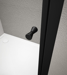 AGGA BLACK čtvercová sprchová zástěna 800x800mm, čiré sklo