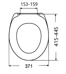 CONCEPT 300 PU WC sedátko 371x415-445mm, softclose, duroplast, bílá