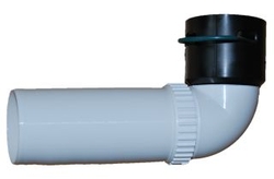 RICOM Zkrácené koleno šroubovací - délka 490mm  DN 80/87,5st s přechodem na flexi hadici, 