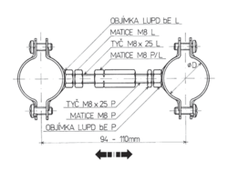 rozpěrka 5/4", 96-110mm