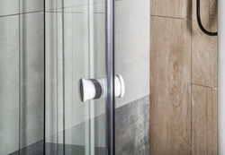 AMICO sprchové dveře výklopné 1040-1220x1850mm, čiré sklo