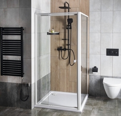 AMICO sprchové dveře výklopné 1040-1220x1850mm, čiré sklo