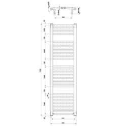 ORBIT otopné těleso s bočním připojením 450x960 mm, bílá