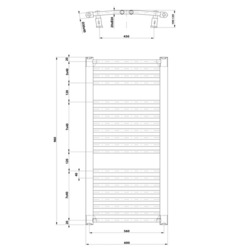 ORBIT otopné těleso s bočním připojením 600x960 mm, bílá