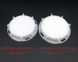 Spodní šroubovací uzávěr - víčko na IBC nádrž s jemným závitem - průměr 60mm
