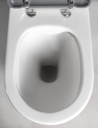 MEDIC WC kombi, zvýšený sedák, Rimless, spodní/zadní odpad, bílá