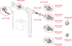Napouštěcí ventil boční kovový závit 3/8" pro plastové nádržky A160P-3/8