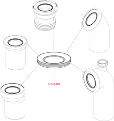 ALCADRAIN Dopojení k WC – nátrubek excentrický 158 mm