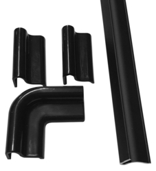 ALTIS BLACK přetoková lišta 1000 mm s koncovkami