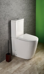 TURKU WC kombi, zvýšený sedák, Rimless, spodní/zadní odpad, bílá