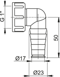 Alcaplast Kolínko komplet G1 17-23 pro pračkový podomítkový sifon