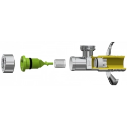 Rohový ventil (pár) 1/2" - 3/8" s filtrem