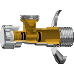 Rohový ventil 1/2" - 3/8" bez filtru